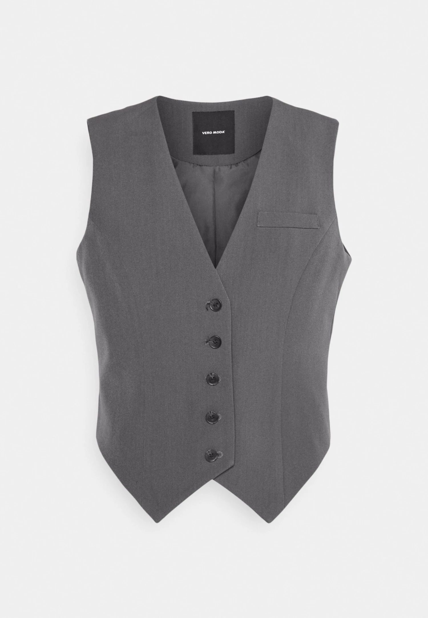 Vero Moda Tall Vmtroian Tailored Vest - Bodywarmer - Grey 6 Vero Moda Tall Vmtroian Tailored Vest - Bodywarmer - Grey - Afbeelding 6
