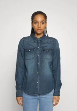 Vero Moda Vmmaria Slim Mix- Overhemdblouse - Medium Blue Denim