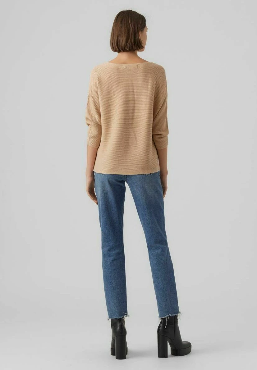 Vero Moda Nora 3/4 Boatneck Noos - Trui - Irish Cream 3 Vero Moda Nora 3/4 Boatneck Noos - Trui - Irish Cream - Afbeelding 3