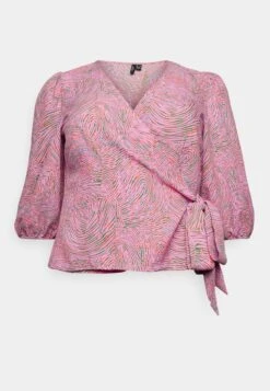 Vero Moda Curve Vmpepper Aya 3/4 Wrap Top- Blouse - Cyclamen/Pepper -Vero Moda 7aea8443242e45e0a42ab51237571d90