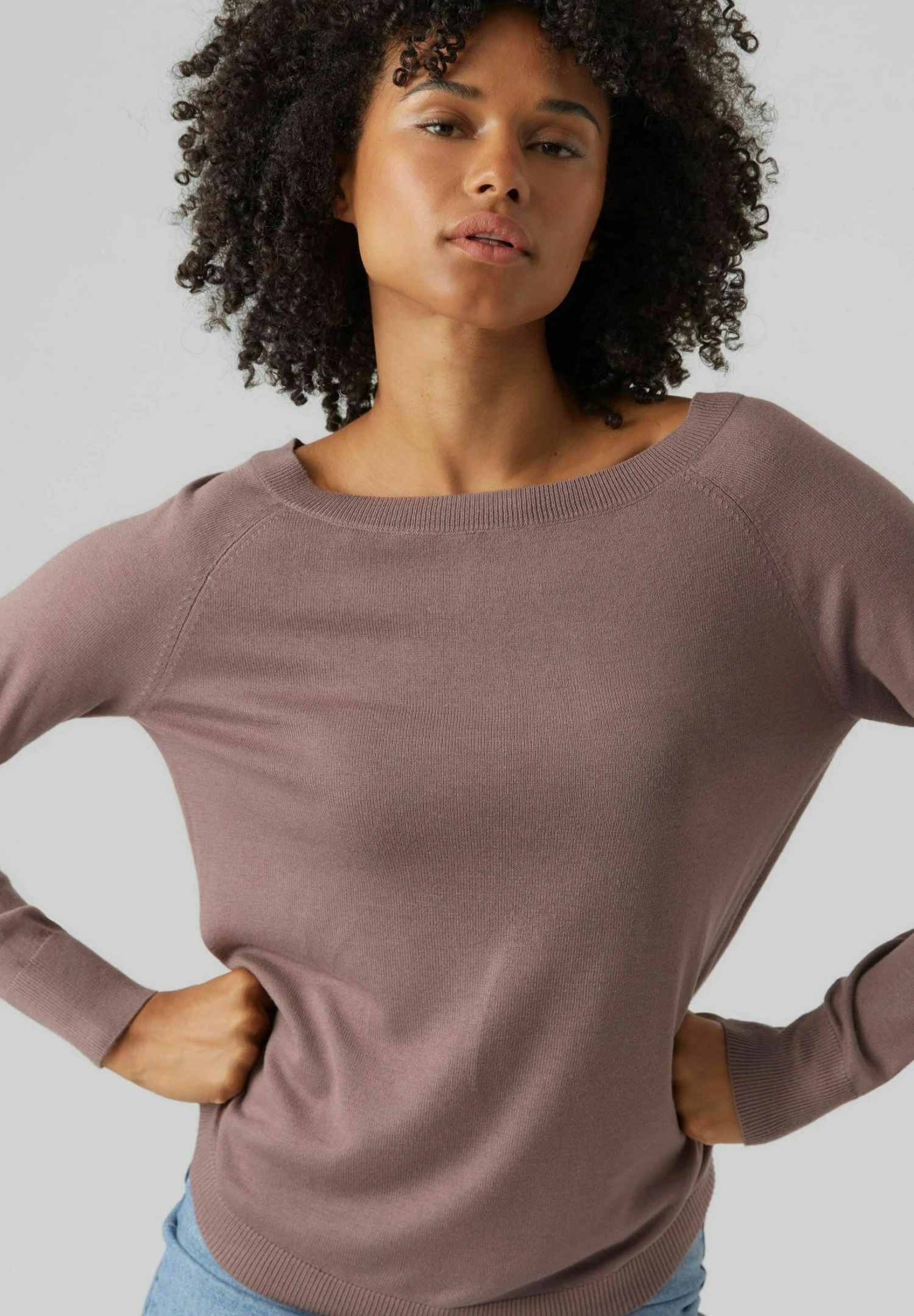 Vero Moda Trui - Brown Lentil 4 Vero Moda Trui - Brown Lentil - Afbeelding 4