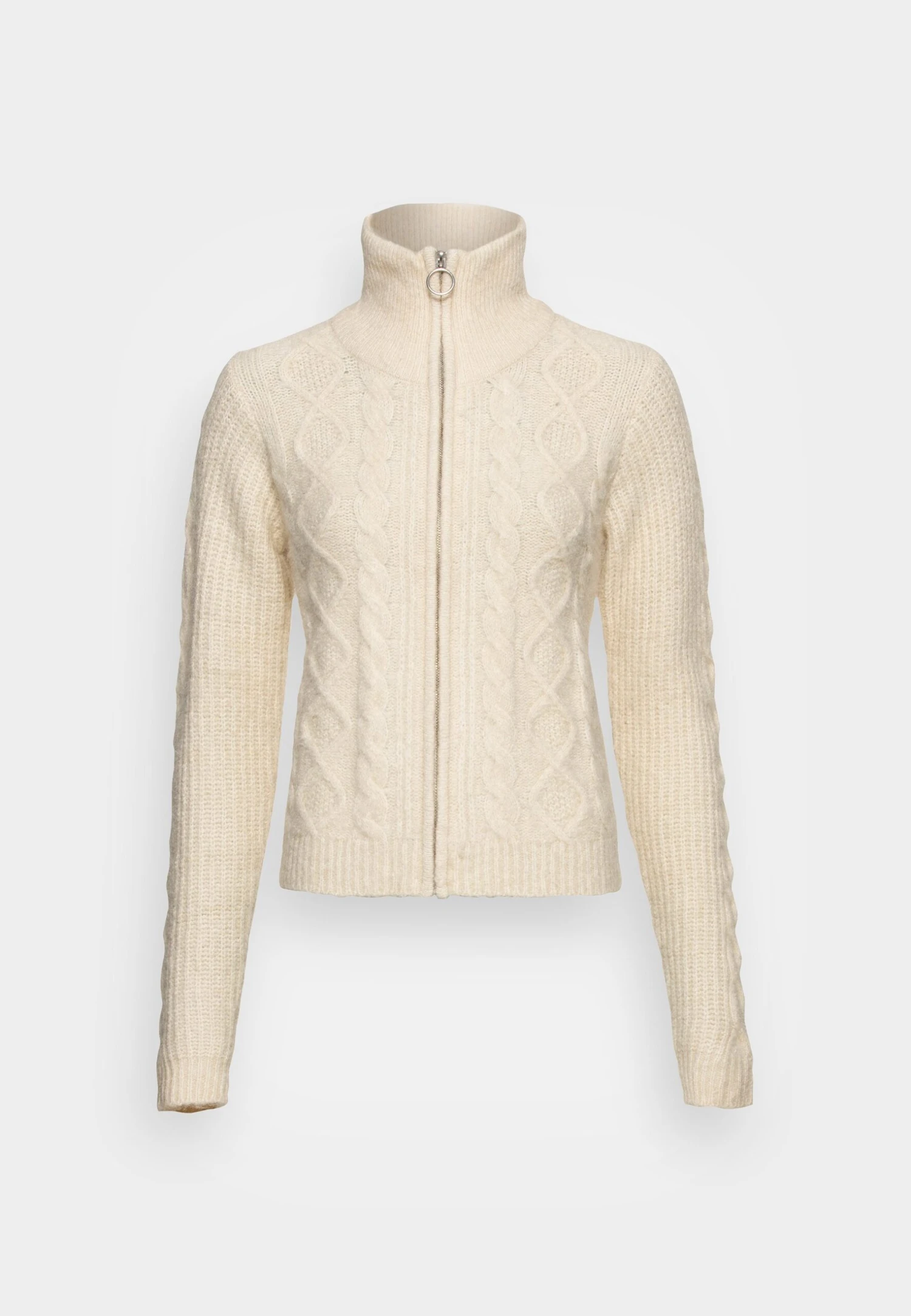 Vero Moda Tall Vmalba Zip Cardigan- Trui - Birch 1 Vero Moda Tall Vmalba Zip Cardigan- Trui - Birch