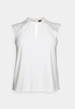 Vero Moda Curve Vmmilla Tee - Top - Snow White -Vero Moda 813330af3eac4917b61fc4b61bf4c9cf