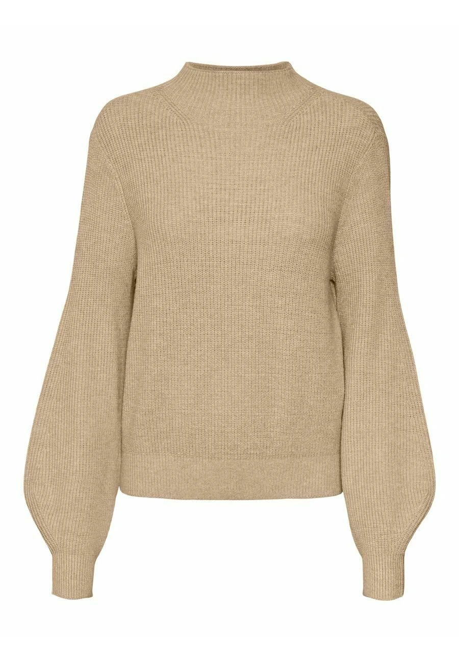 Vero Moda Vmholly Funnelneck- Trui - Irish Cream 2 Vero Moda Vmholly Funnelneck- Trui - Irish Cream - Afbeelding 2