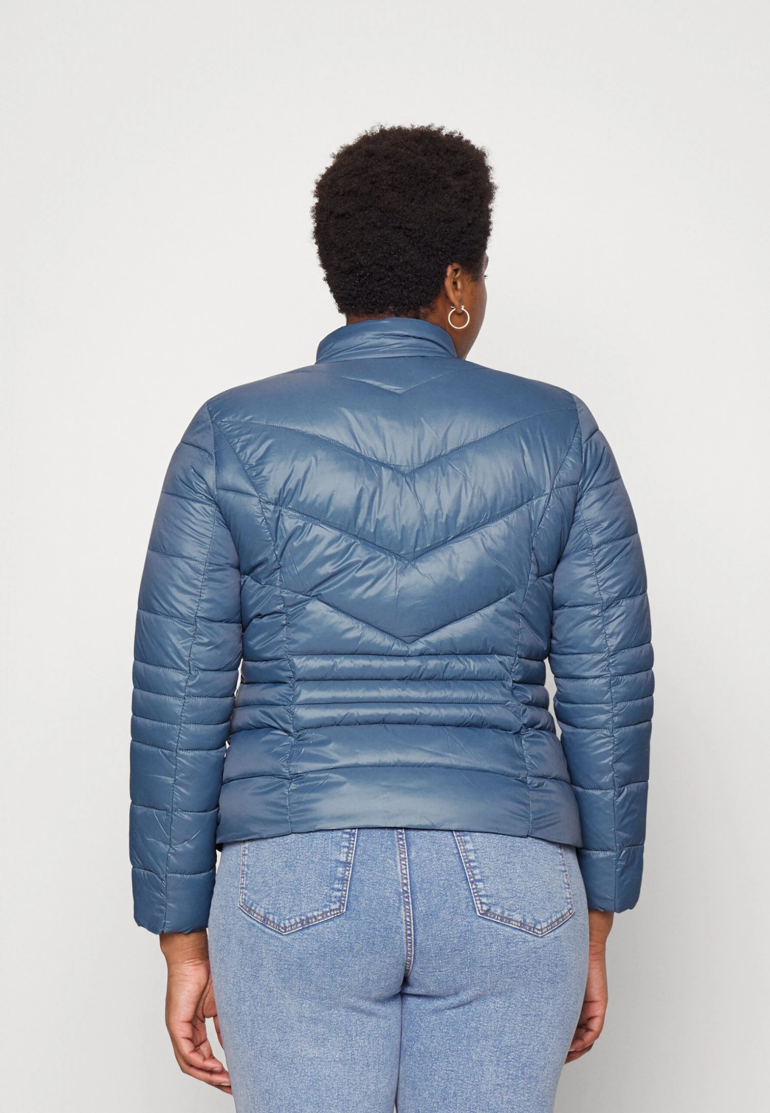 Vero Moda Curve Vmsorayasiv Short Jacket- Jas - China Blue 3 Vero Moda Curve Vmsorayasiv Short Jacket- Jas - China Blue - Afbeelding 3