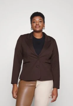Vero Moda Curve Vm Lucca Ls Curve - Blazer - Coffee Bean
