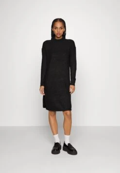 Vero Moda Vmlulu Lefile Ls - Gebreide Jurk - Dark Grey Melange