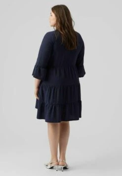 Vero Moda Curve Jurk - Navy Blazer -Vero Moda 99fef31bcf0d49289de488baf7c0ade7