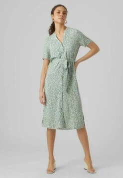 Vero Moda Vmvica S/S Ga Wvn Noos - Blousejurk - Green Bay