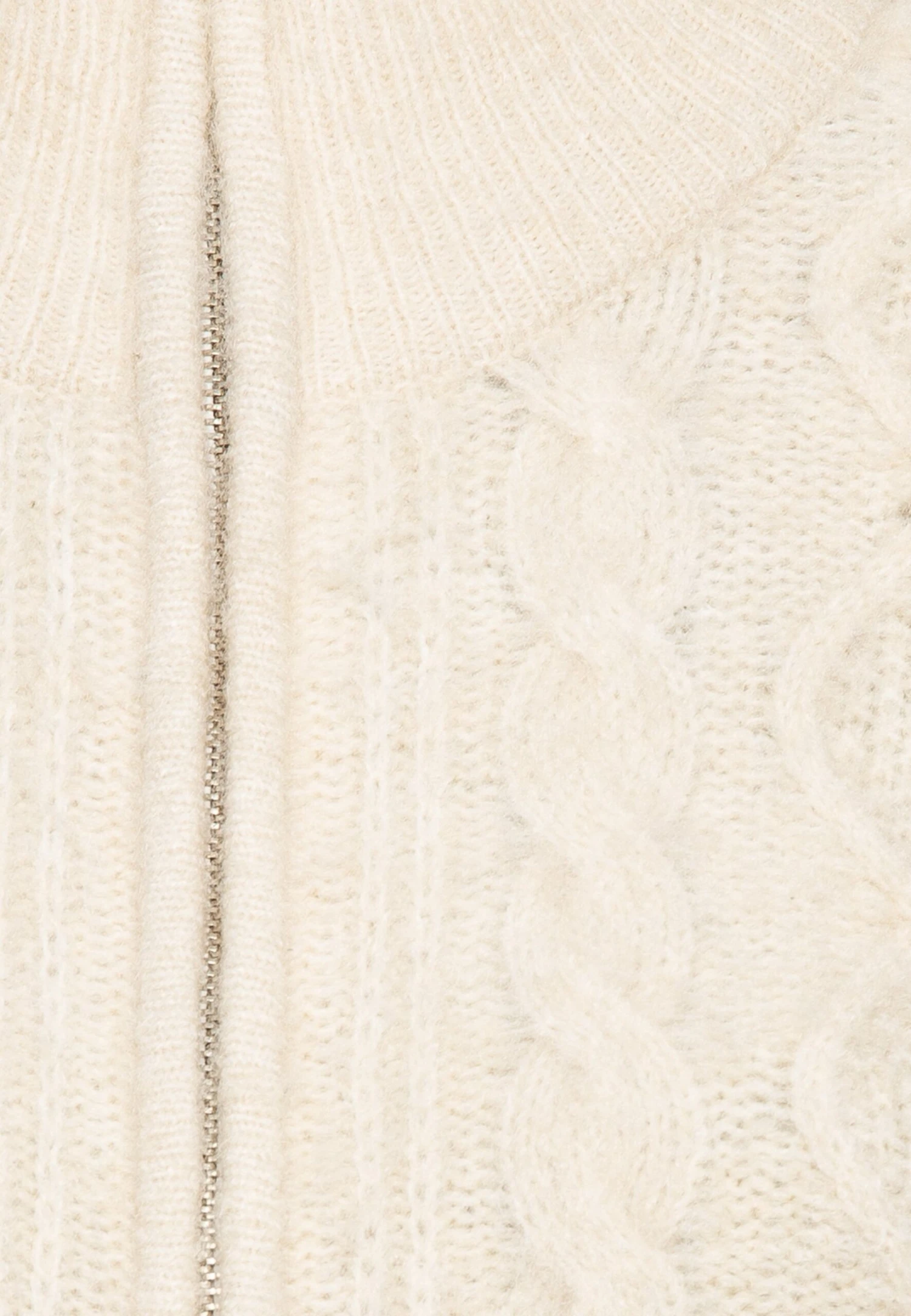 Vero Moda Tall Vmalba Zip Cardigan- Trui - Birch 3 Vero Moda Tall Vmalba Zip Cardigan- Trui - Birch - Afbeelding 3