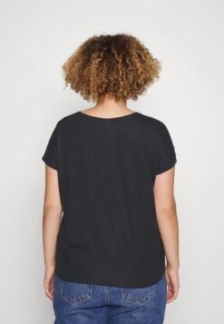 Vero Moda Curve Vmaya Ss V-Neck Vma Noos Curve - T-Shirt Basic - Black -Vero Moda a1369109c9ae4be9836d0b50786468ca