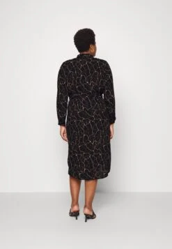 Vero Moda Curve Vmanna Calf Shirt Dress Cur - Blousejurk - Black -Vero Moda a14856af4277407c94945081aef84f20
