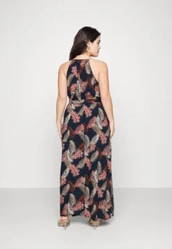Vero Moda Curve Vmeasy Slit Maxi Dress- Maxi-Jurk - Navy Blazer/New Tropical -Vero Moda a2b92ca41cd54e22b21dfaef5997cb59