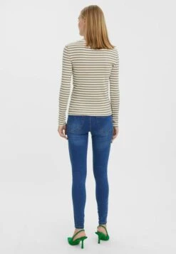 Vero Moda Mit Langen Ärmeln Gestreiftes - Trui - Snow White -Vero Moda a403cd2de3ed4d7fabe6aeaf2e688a17