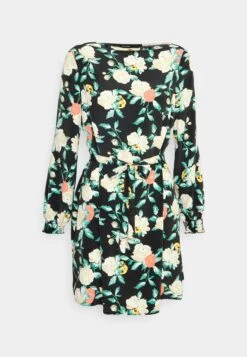 Vero Moda Petite Vmnya Catch Smock Short Dress - Jurk - Black/Neel -Vero Moda a5a5089f176647da9b49f83a3357f97b