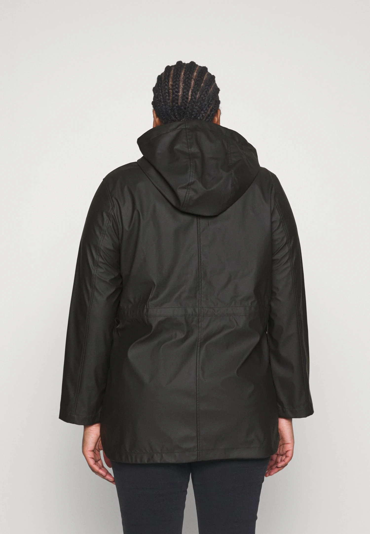 Vero Moda Curve Vmirina Sofine Coated Coat- Lichte Jas - Black 3 Vero Moda Curve Vmirina Sofine Coated Coat- Lichte Jas - Black - Afbeelding 3