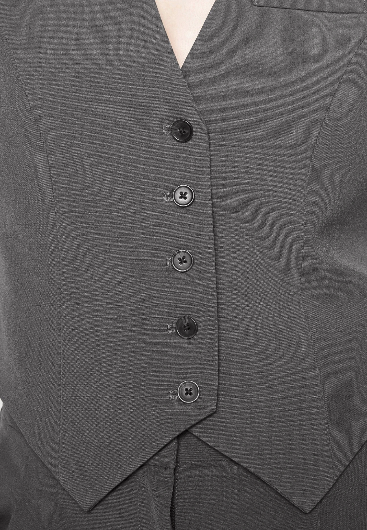 Vero Moda Tall Vmtroian Tailored Vest - Bodywarmer - Grey 7 Vero Moda Tall Vmtroian Tailored Vest - Bodywarmer - Grey - Afbeelding 7