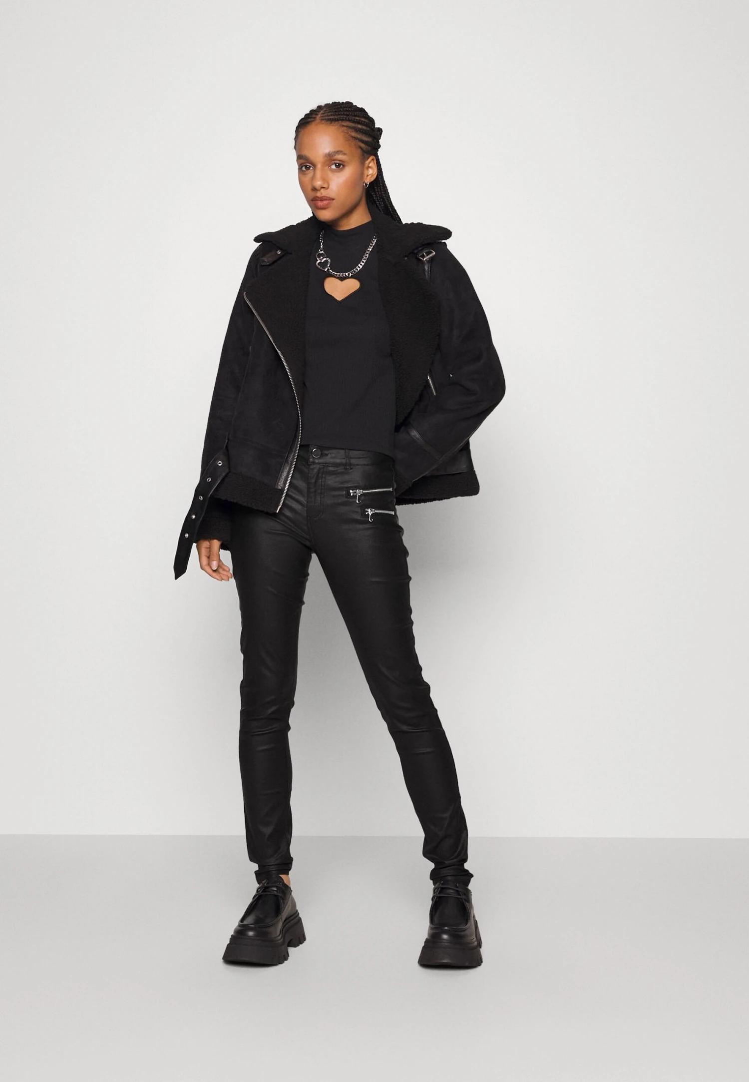 Vero Moda Vmseven Zip Pant - Jeans Skinny Fit - Black 2 Vero Moda Vmseven Zip Pant - Jeans Skinny Fit - Black - Afbeelding 2