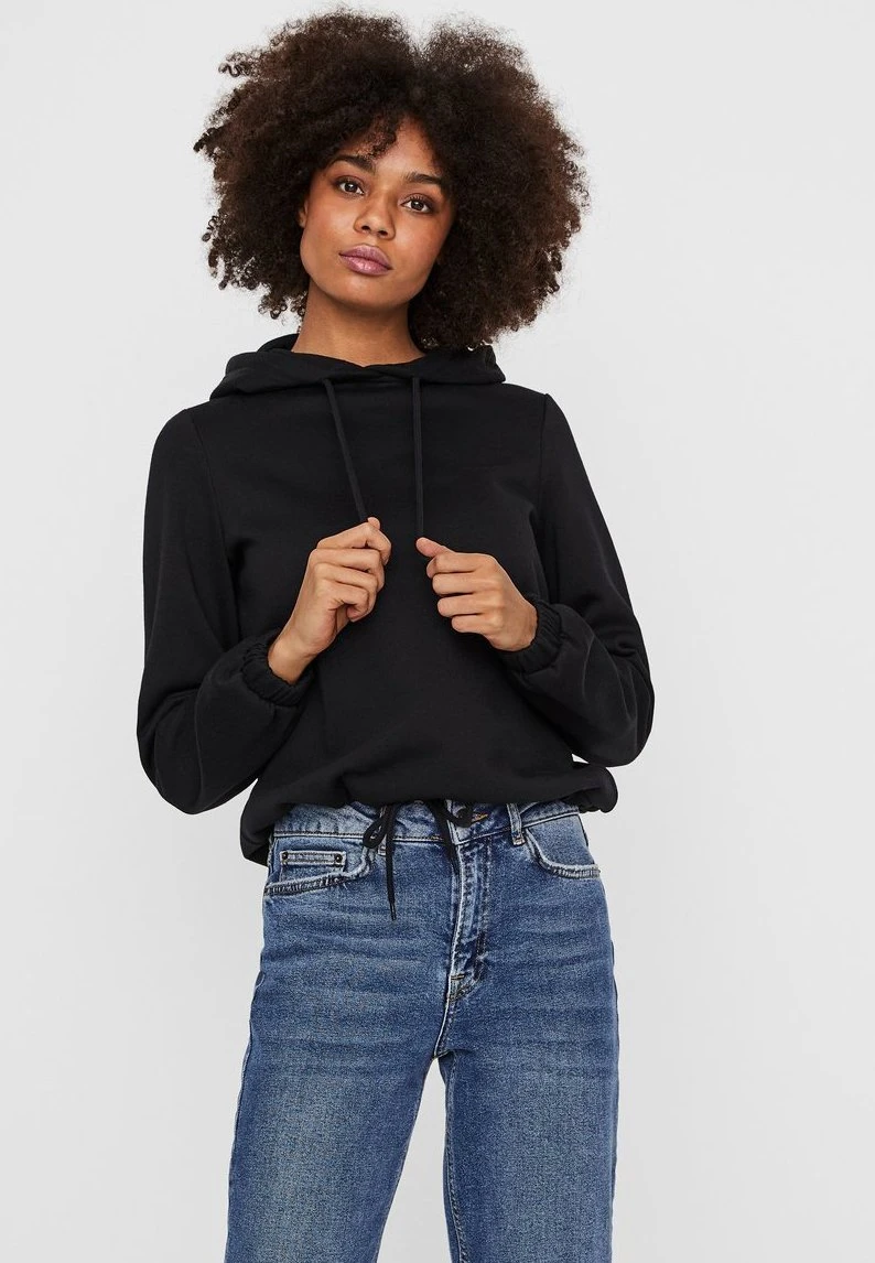 Vero Moda Vmnatalia Drawstring Hood- Hoodie - Black 1 Vero Moda Vmnatalia Drawstring Hood- Hoodie - Black