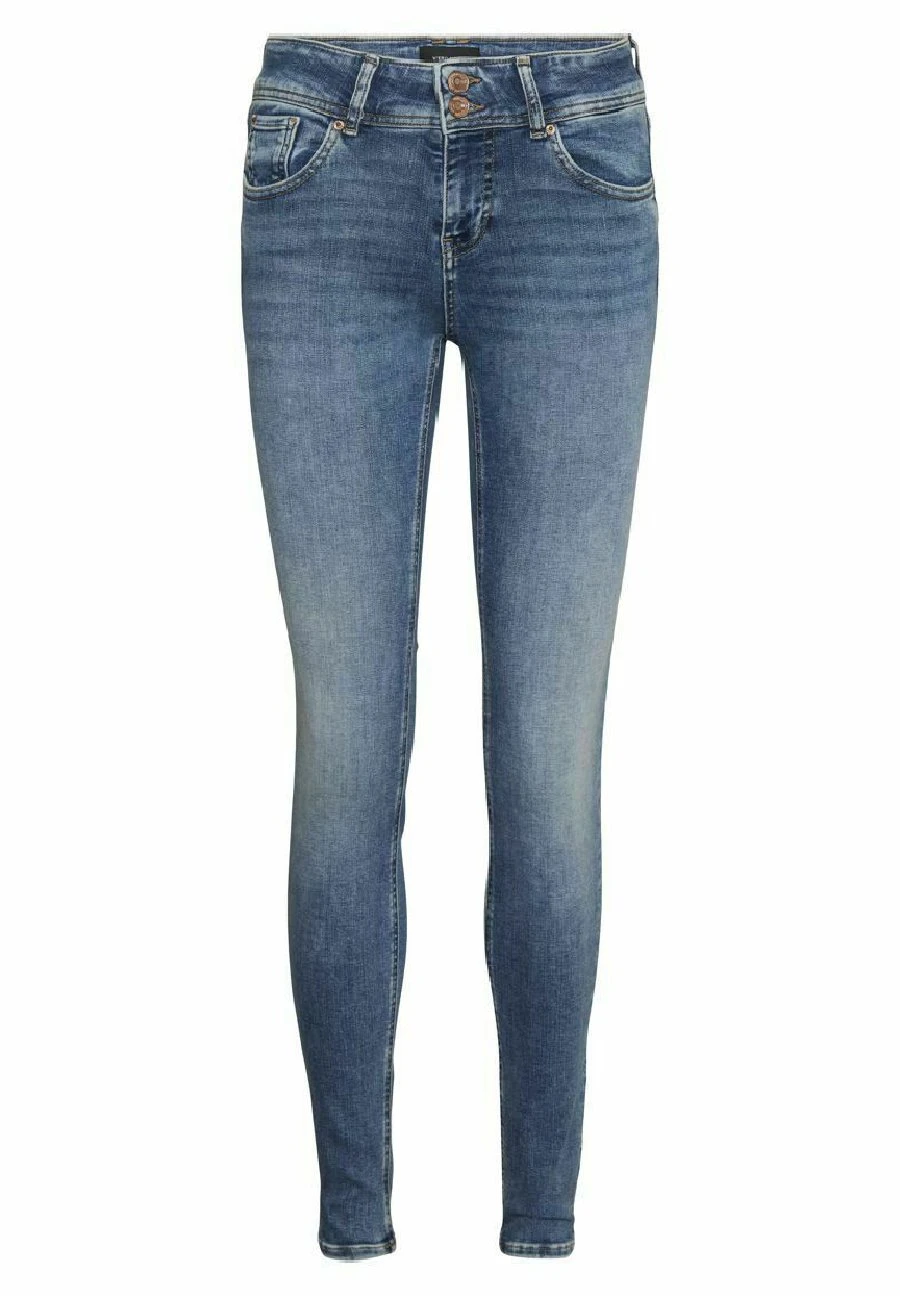 Vero Moda Mid Rise - Slim Fit Jeans - Medium Blue Denim 1 Vero Moda Mid Rise - Slim Fit Jeans - Medium Blue Denim
