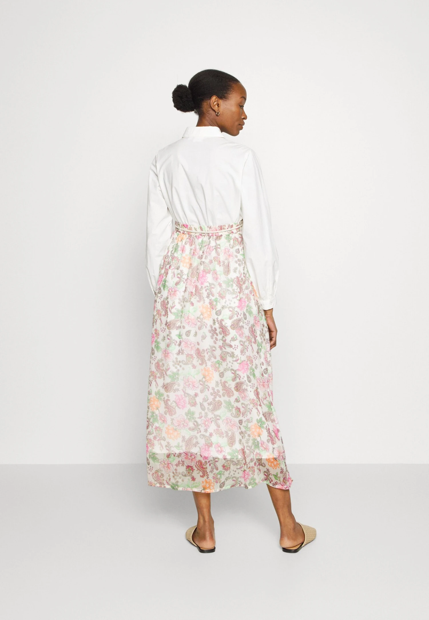 Vmmsilo Ankle Skirt- Maxirok - Offwhite/Multicolor 3 Vmmsilo Ankle Skirt- Maxirok - Offwhite/Multicolor - Afbeelding 3