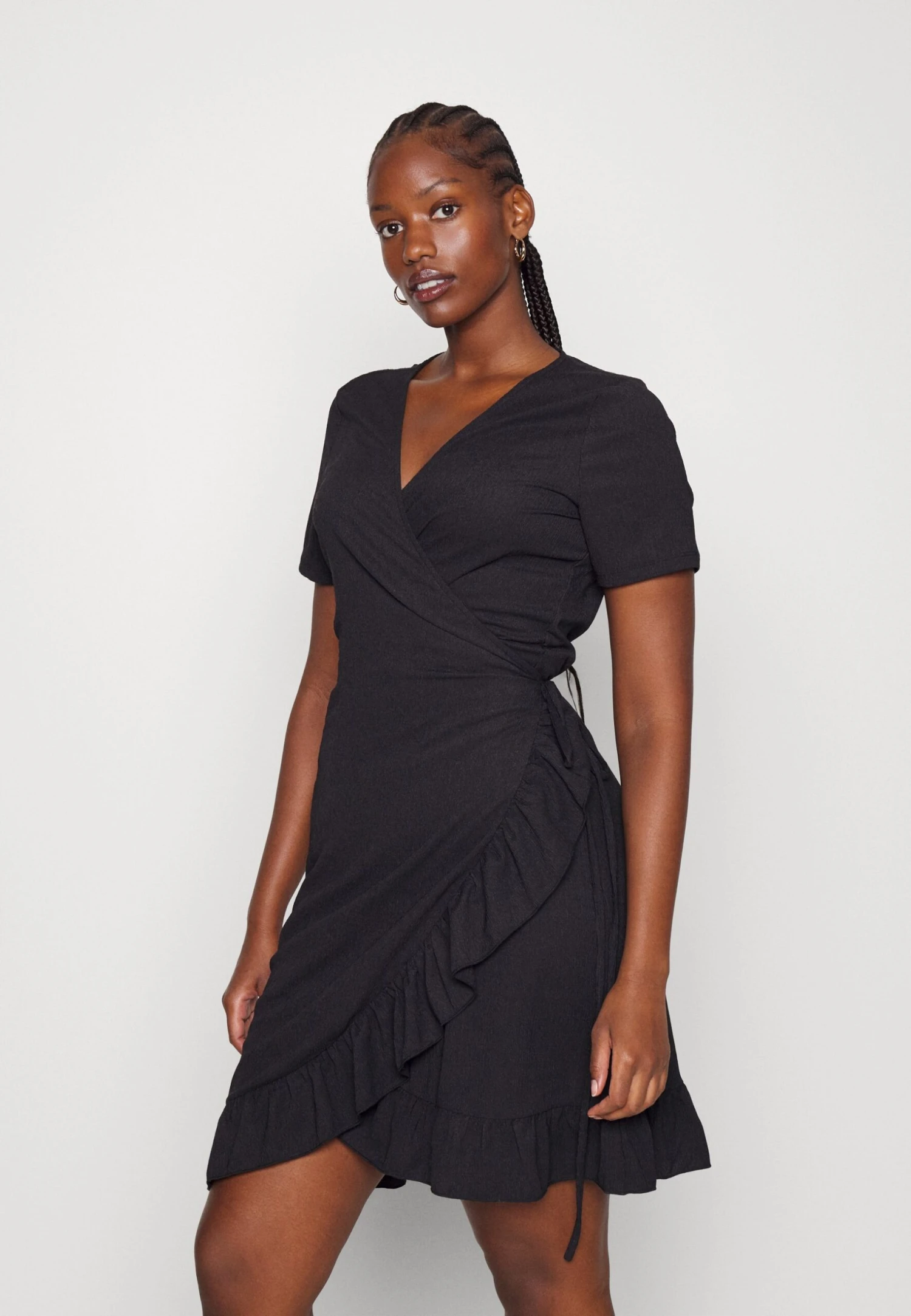 Vero Moda Curve Vmhaya Short Dress - Jurk - Black 1 Vero Moda Curve Vmhaya Short Dress - Jurk - Black