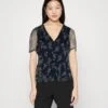 Vero Moda Vmsmilla V Neck Peplum - Blouse - Night Sky Vega