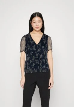 Vero Moda Vmsmilla V Neck Peplum - Blouse - Night Sky Vega