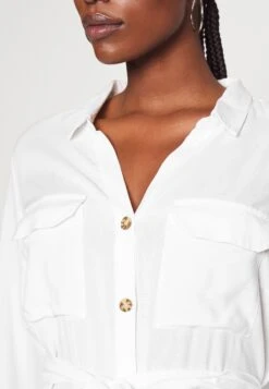 Vero Moda Curve Vmbumpy Shirt Dress - Jurk - Snow White -Vero Moda b11d013aad44450aadd988001906137d