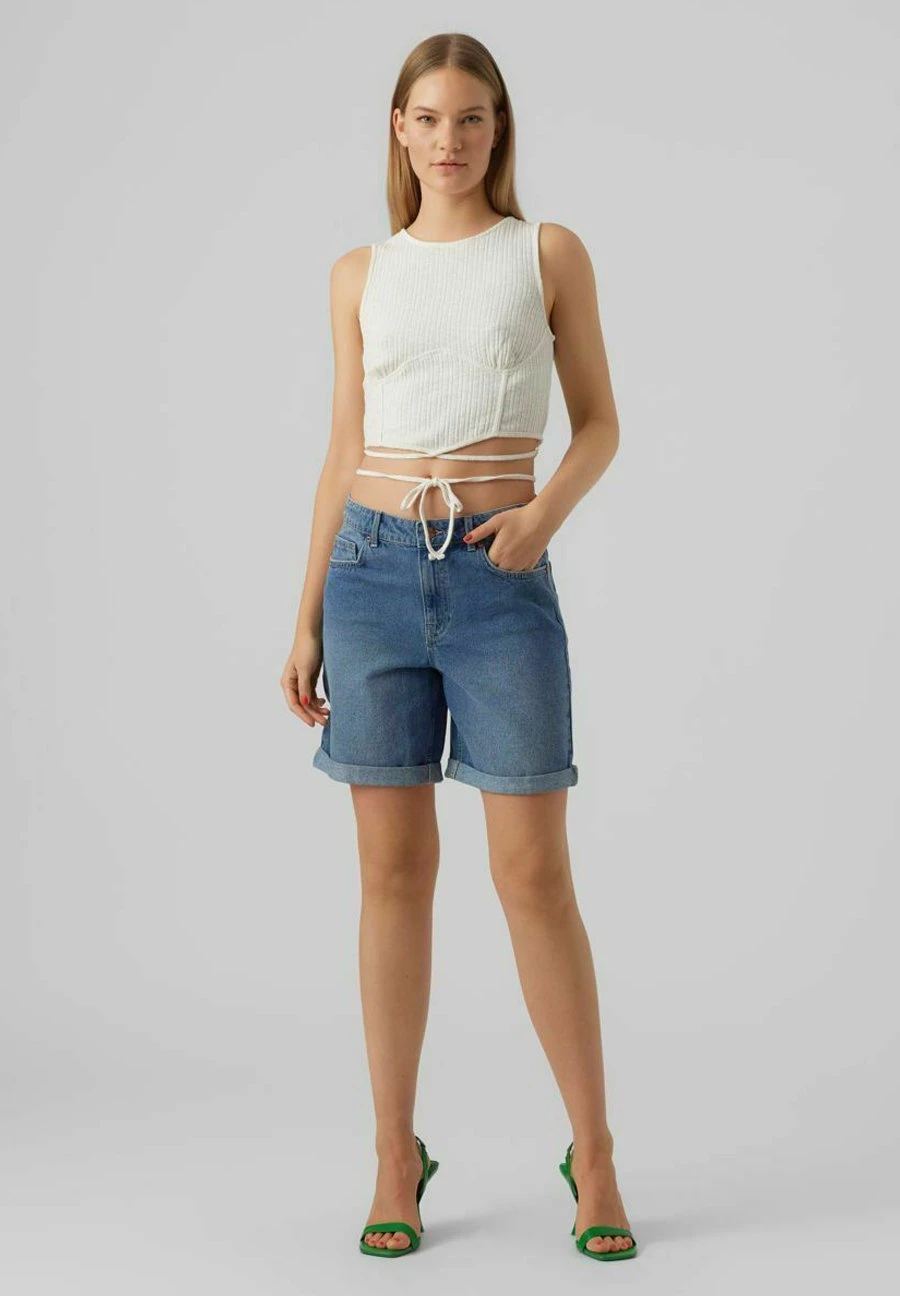 Vero Moda Jeansshort - Medium Blue Denim 2 Vero Moda Jeansshort - Medium Blue Denim - Afbeelding 2