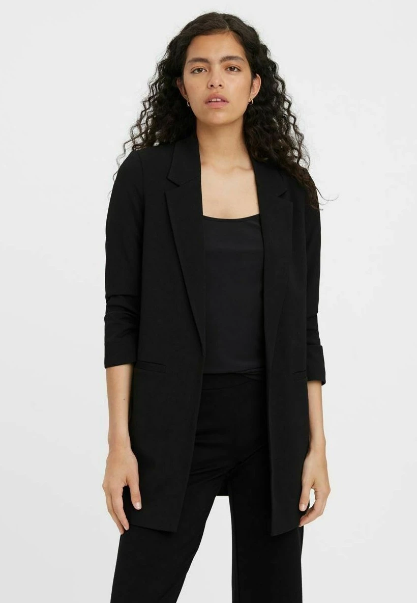 Vero Moda Strukturierter - Halflange Jas - Black 1 Vero Moda Strukturierter - Halflange Jas - Black