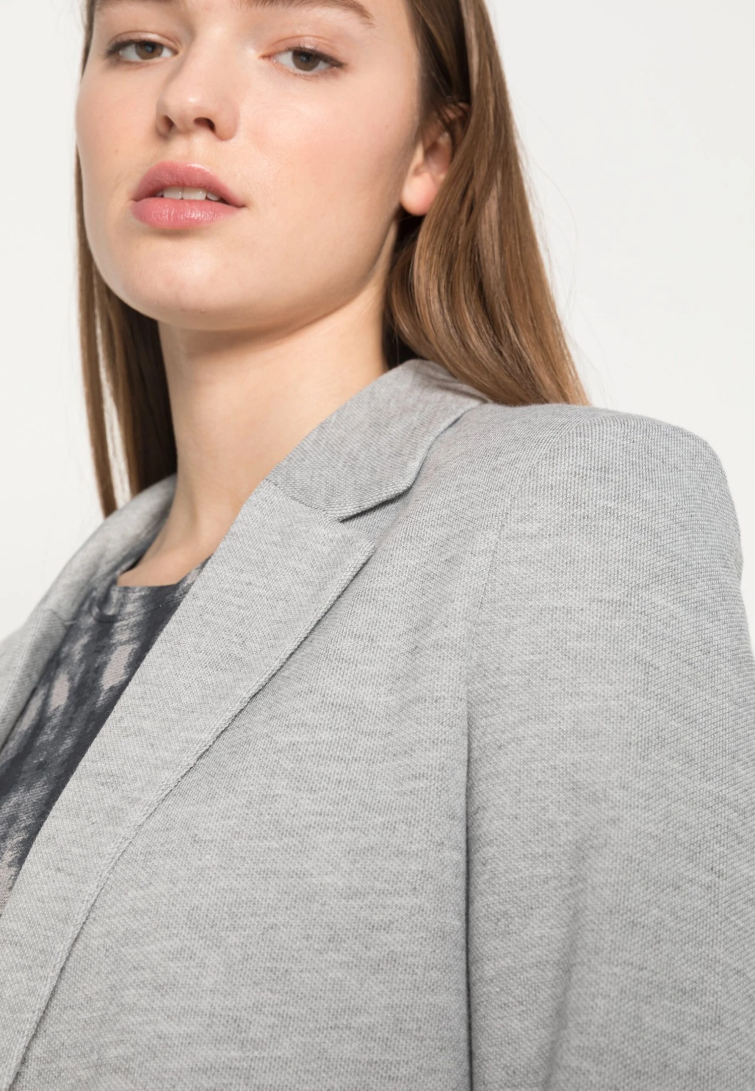 Vero Moda VmverinaLong - Blazer - Light Grey Melange 5 Vero Moda VmverinaLong - Blazer - Light Grey Melange - Afbeelding 5