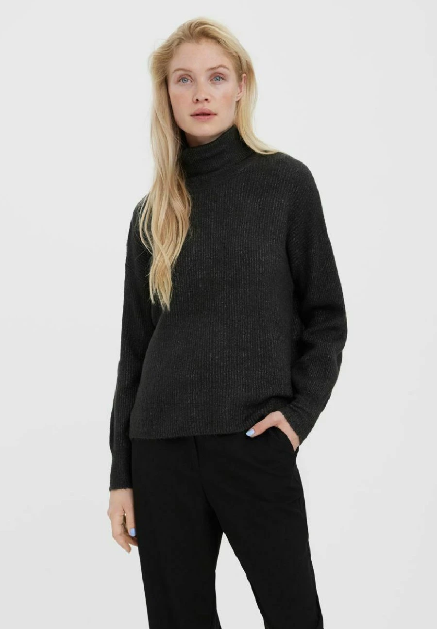 Vero Moda Trui - Dark Grey Melange 1 Vero Moda Trui - Dark Grey Melange