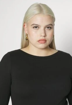 Vero Moda Curve Vmpanda- Longsleeve - Black -Vero Moda c041c28ccb7348e4a634b5b2ed999d6d