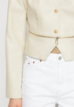 Vero Moda Vmannika Short Jacket - Imitatieleren Jas - Oatmeal/Gold-Coloured -Vero Moda c10d62491a2946669ac950e9ff77728d