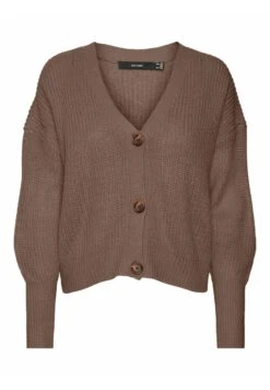 Vero Moda Vmlea Ls V Neck Cuff Noos - Vest - Brown Lentil -Vero Moda c32aa65b828f4b34971e1e1d0baa641f