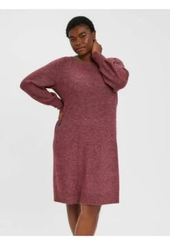 Voorkant 7 Vero Moda Curve Gebreide Jurk - Cabernet
