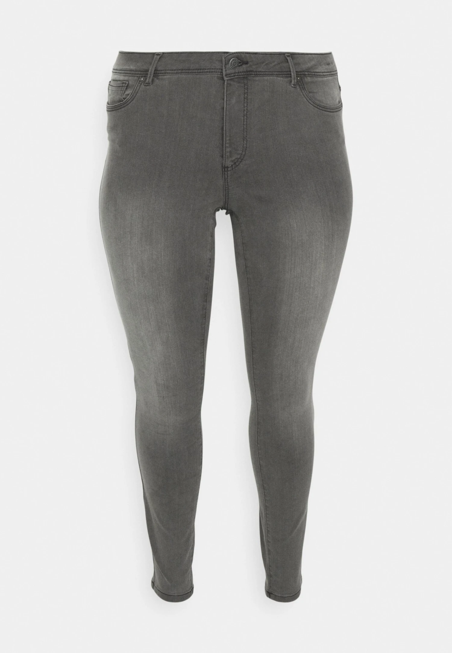 Vero Moda Curve Vmcfanya Piping - Jeans Skinny Fit - Dark Grey Denim 4 Vero Moda Curve Vmcfanya Piping - Jeans Skinny Fit - Dark Grey Denim - Afbeelding 4