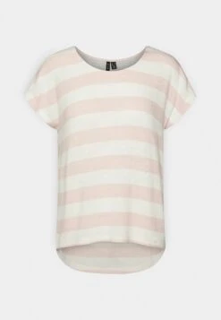 Vero Moda Vmwide Stripe - T-Shirt Print - Sepia Rose/Snow White -Vero Moda c7a64ceb2ce44f3893f2af9d74fcdf74