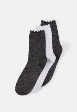 Vero Moda Vmmagic Glitter 3 Pack - Sokken - Snow White/Snow White Black