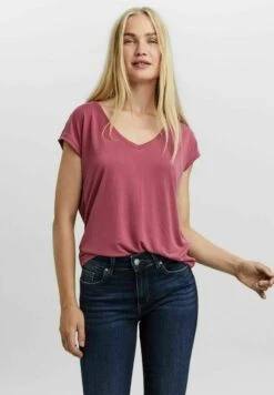 Vero Moda Vmfilli Ss V-Neck Ga Noos - T-Shirt Basic - Dry Rose