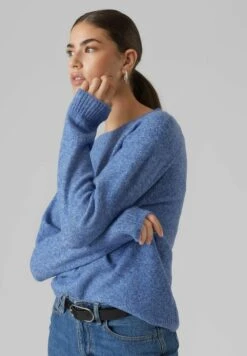 Vero Moda Vmdoffy O Neck Noos - Trui - Beaucoup Blue -Vero Moda ceeb20df1ea34e7592c26a1353d03584