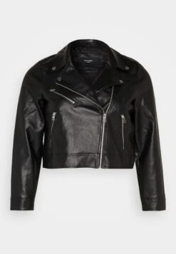 Vero Moda Curve Vmfine Heida Short Coated Jacket- Imitatieleren Jas - Black/Silver 10 Vero Moda Curve Vmfine Heida Short Coated Jacket- Imitatieleren Jas - Black/Silver -Vero Moda d23d040b31b8430bb39001e6a0ee6056