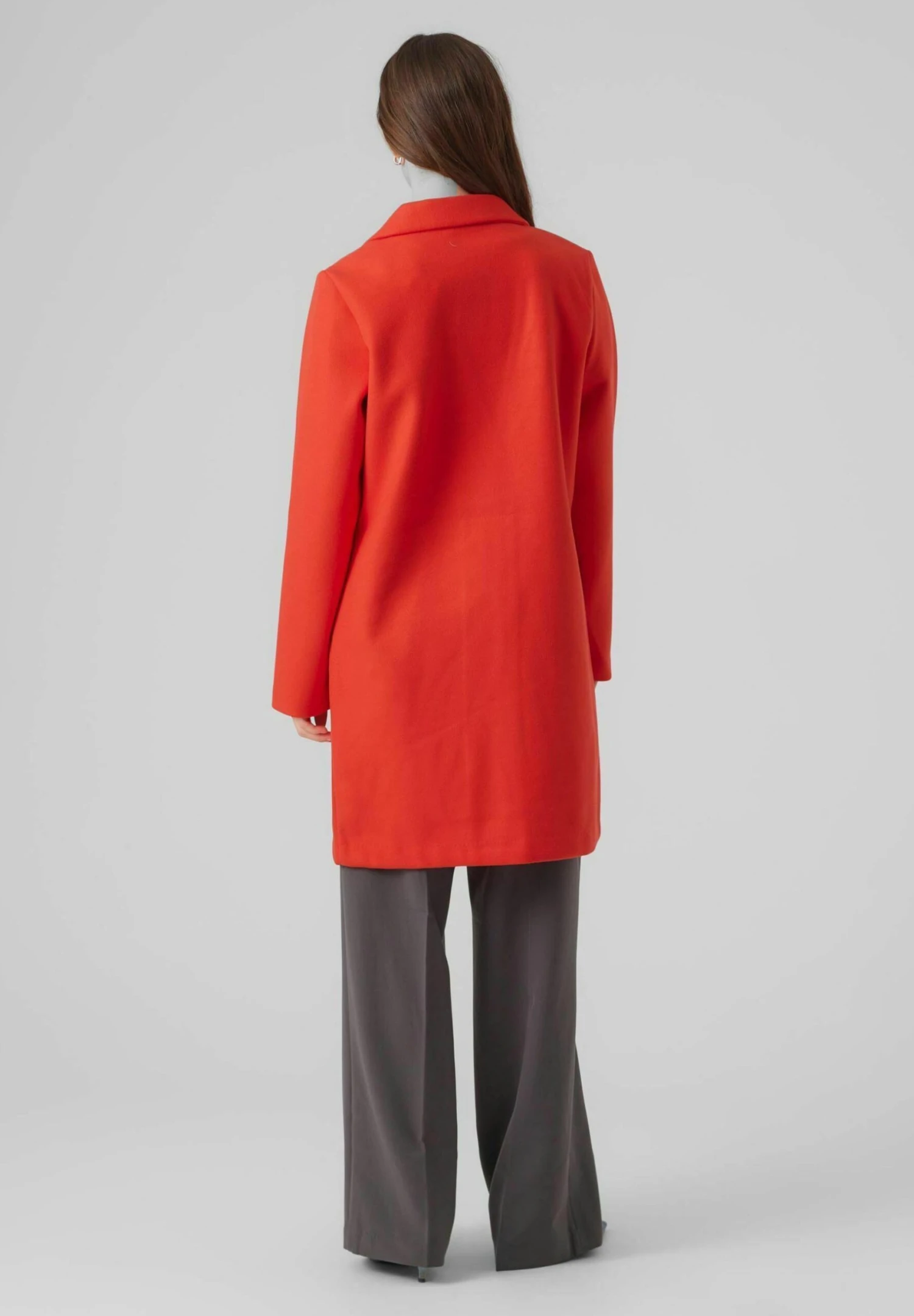 Vero Moda PopNoos - Halflange Jas - Tomato 3 Vero Moda PopNoos - Halflange Jas - Tomato - Afbeelding 3