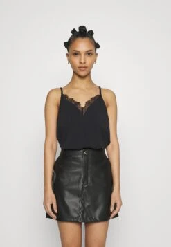 Vero Moda Petite Vmalberta Insert Lace Singlet- Top - Black