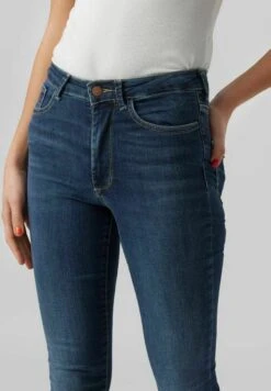 Vero Moda High Rise - Jeans Skinny Fit - Dark Blue Denim -Vero Moda d6d907276623481eaf16d1a2da97c88d