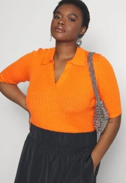 Vero Moda Curve Vmholly Polo- T-Shirt Basic - Scarlet Ibis -Vero Moda d88a2ddb6caf42a18fc89eb66b5ee6ed