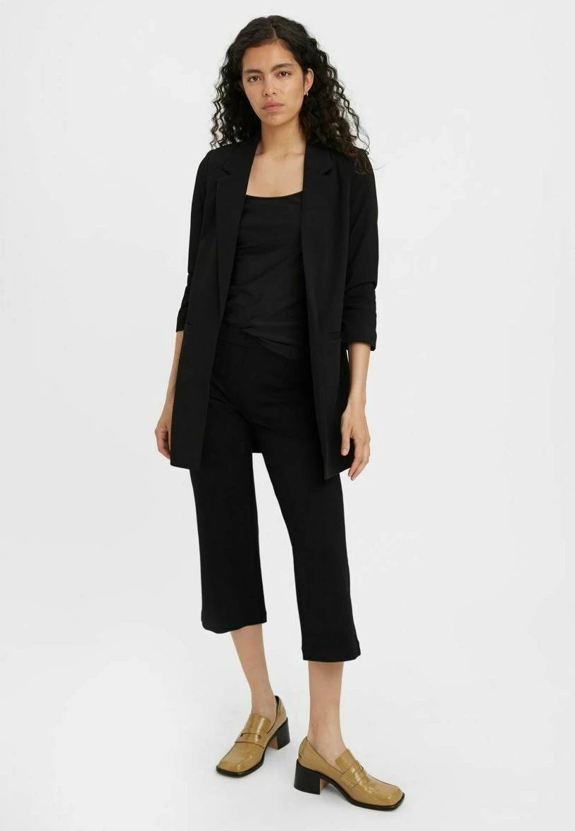 Vero Moda Strukturierter - Halflange Jas - Black 2 Vero Moda Strukturierter - Halflange Jas - Black - Afbeelding 2