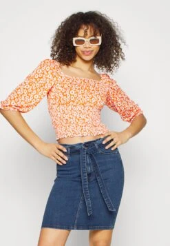 Vero Moda Tall Vmcamilla Short Paperbag- A-Lijn Rok - Medium Blue Denim -Vero Moda de93fd4bd2df46f3baa10c77f5690eed