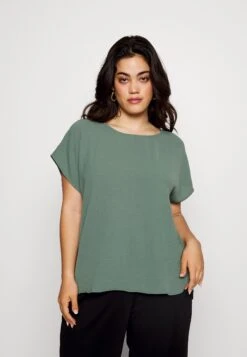 Vero Moda Curve Vmcinge Zip Cur - Blouse - Dark Forest